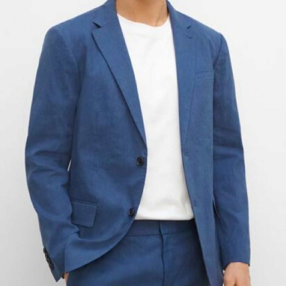 Club Monaco Classic Linen Blend Suite Blazer, Sizd 38R